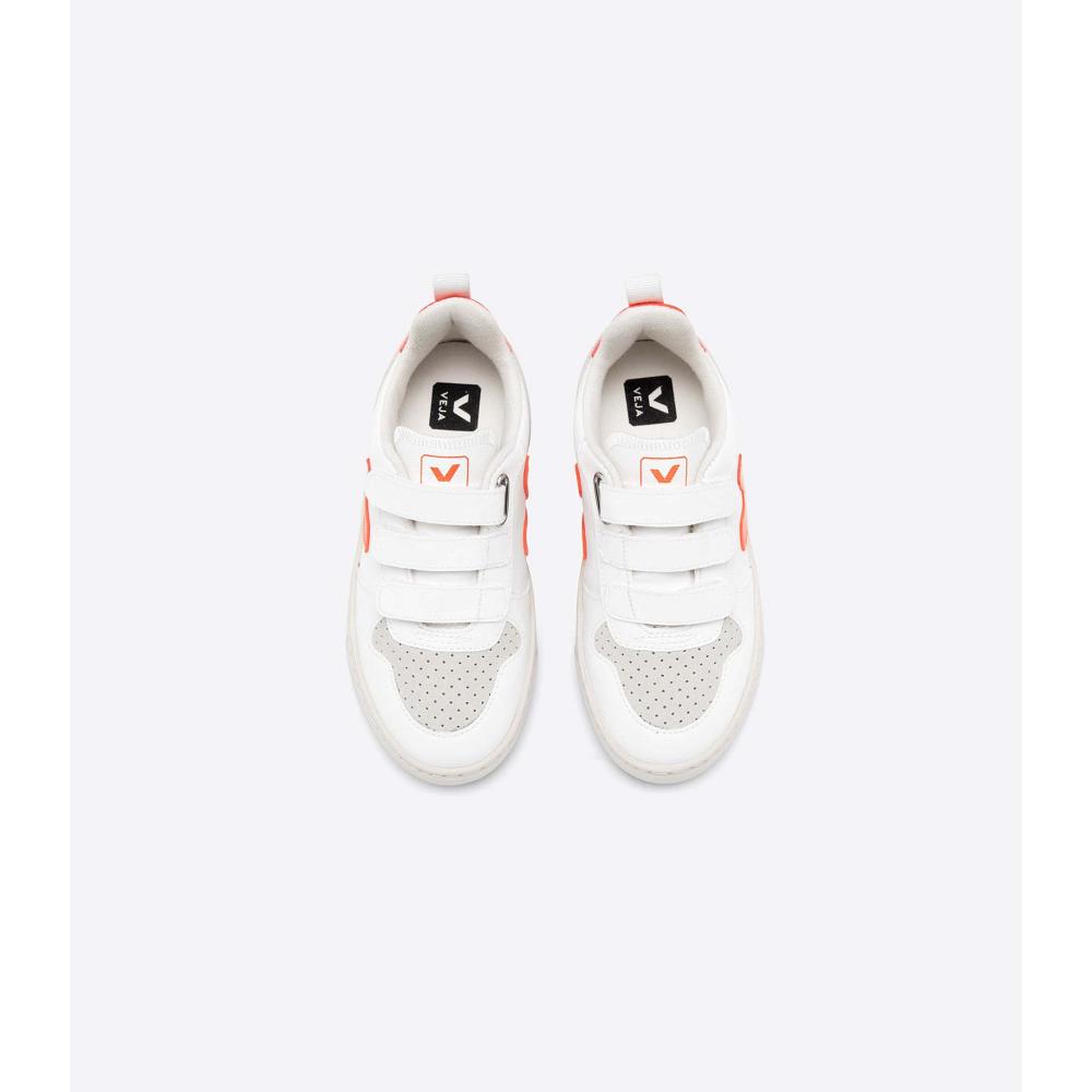 Veja V-10 CWL Sneakers Kinderen White/Orange | NL 858DFM